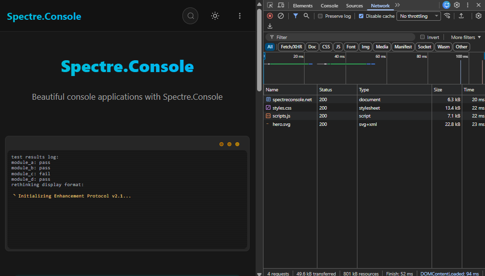 screenshot of chrome dev tools